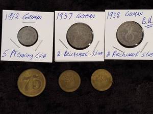 lot 96 image: (6) German Coins 1912-70 Some Silver