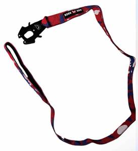 lot 29 image: Boss Dog Red Blue and White Leash - Heavy Duty
