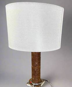 lot 21 image: 31 white & Twine Lamp 
