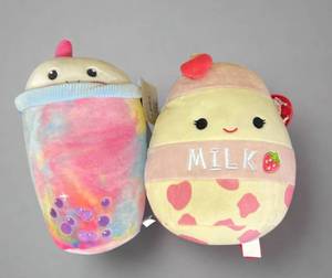 lot 42 image: Boba Tea 8 inch & Milk 7.5 Squish Mallow