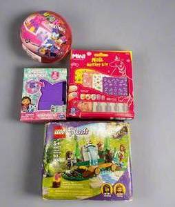 lot 41 image: New Lego Friends Forest Waterfall - Super Helpers Light up ball Minnie Mouse and Daisy - Gabbys Doll House Playset collectable - Mini Nail Artist Kit