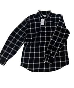 lot 69 image: New J Crew Plaid Stripped Flannel Dress or Casual Top Mens Small