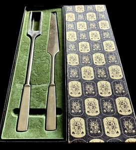 lot 49 image: Two Piece Vintage Italian Stainless Carving Set