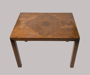 lot 25 image: Lane Mid Century Two Tone Walnut Side Table