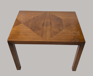 lot 26 image: Lane Mid Century Modern Two Tone Walnut Side Table
