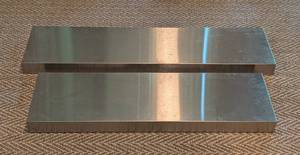 lot 118 image: Pair of Stainless Steel Floating Wall Shelves