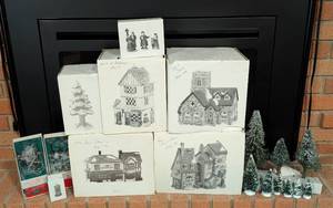 lot 78 image: Dept 56 Dickens Christmas Village Houses and Accessories