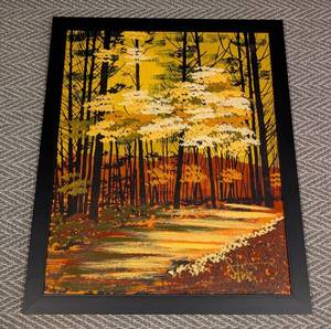 lot 93 image: Vibrant Oil on Board Painting by Stewart