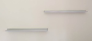 lot 40 image: Pair of Silver Floating Wall Shelves