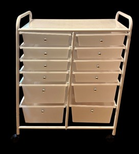 lot 33 image: Twelve Drawer Organizer Cart