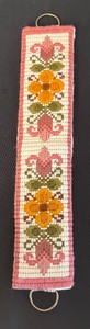 lot 76 image: Petite Vintage Norwegian Needlepoint Bell Pull