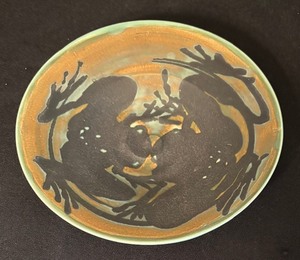 lot 106 image: Amazing Abstract Pottery Plate by Martye Allen