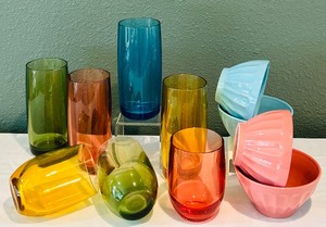 lot 60 image: Fun and Colourful Plastic Cups and Ceramic Bowls by TAG