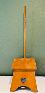 lot 57 image: Vintage Wooden Handled Step Stool
