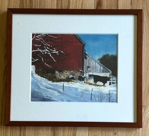 lot 133 image: Red Barn Framed Photograph by Dingler