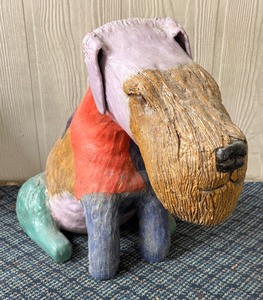 lot 138 image: Artisan Crafted Whimsey Terrier Dog Sculpture