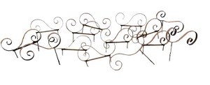 lot 169 image: Set of 14 Amazing Metal Yard Scrolls