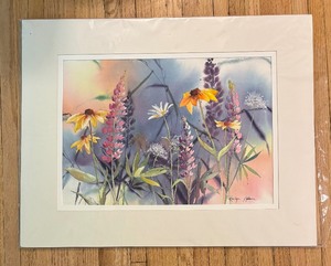 lot 191 image: Unframed Floral Print by Karlyn Holman