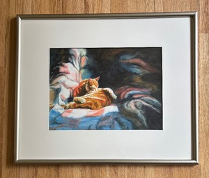 lot 228 image: Sunbathing Original Painting by Michaelin Otis
