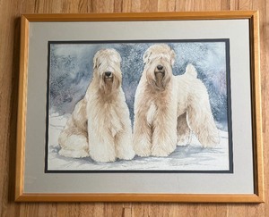 lot 264 image: Soft Coated Wheaten Terrier Original Painting by Martha Van Loan