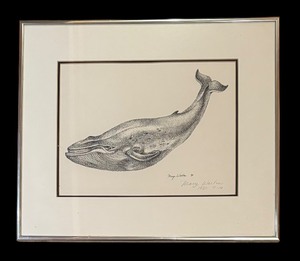 lot 328 image: Signed Whale Print by Marge Walton