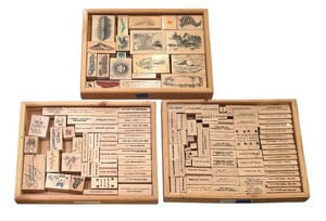 lot 377 image: Assorted Crafting Stamps with Organizational Trays