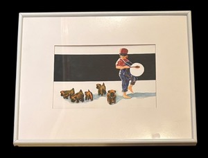lot 404 image: Little Drummer Girl Print by Helen J Moreland