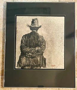 lot 394 image: Framed Artwork by Les Harris