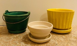 lot 348 image: Three Vintage McCoy Pottery Planters