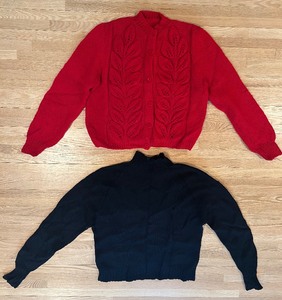 lot 254 image: Two Handknit Sweaters