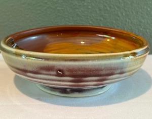 lot 215 image: Handcrafted Artisan Ceramic Bowl - 2 x 6