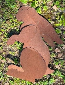 lot 151 image: Metal Garden Rabbit Silhouette Lawn Art