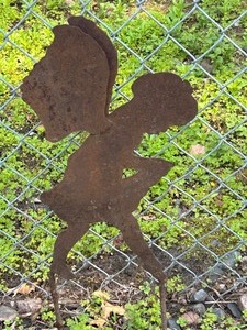 lot 152 image: Rustic Garden Fairy Silhouette Stake