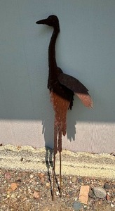 lot 147 image: Tall Metal Garden Crane Sculpture