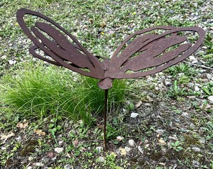 lot 143 image: Decorative Metal Butterfly Garden Stake