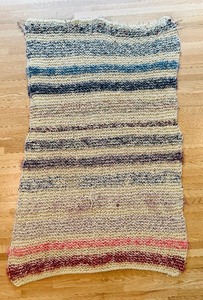 lot 93 image: Handknit Colorful Blanket