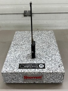 lot 7 image: Starrett Granite Surface Plate with Mitutoyo Digital Caliper combo offers precision and durability for accurate measurements. Ideal for machinists and quality control pros needing reliable, professional-grade tools. Excellent condition, ready to use