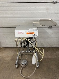 lot 32 image: A-dec PAC I Mobile Dental Delivery Cart  Portable, Self-Contained Dental Unit with Jun-Air Oil-Free Compressor, Foot Control, and Water Syringe  Ideal for Field Use, Mobile Clinics, and Temporary Dental Settings  Compact and Efficient Design