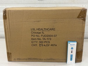 lot 80 image: NEW case LSL TA-173 Digital Thermometers (360 thermometers total) Fast 30-sec readings, memory recall, auto shut-off, easy-read LCD & beep alerts. For oral, underarm, or rectal use. Perfect for clinics, schools, or bulk resale. Dont miss this deal