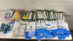 lot 83 image: Bulk Lot of Recently Expired Laryngoscope Blades. Sizes 00-4 Miller & 1-4 MAC Disposable, fiber optic blades with durable metal construction. Great for training, demos, or backup stock in a variety of essential sizes. Dont miss out