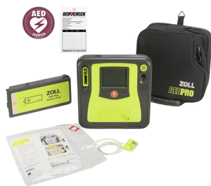 WOW MSRP $3,500! Zoll AED Pro with Carry Bag, CPR Stat-Pads &amp; Battery – Durable, reliable defibrillator designed for first responders &amp; medical! Includes adult electrodes Expiration 12/26, battery pack &amp; case. Ready for emergency response!