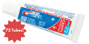 lot 81 image: NEW Bulk Case of 72 Crest Kids Sparkle Fun Toothpastes Each .85 oz tube fights cavities, protects enamel & keeps little smiles healthy. Fluoride formula with a kid-favorite sparkle fun flavor makes brushing fun