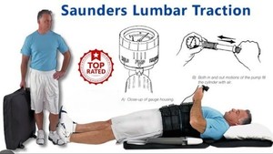 lot 30 image: Saunders Portable Lumbar Home Traction Device with Carry Bag - Stretches Your Low Back Region - Famous Physical Therapists Bob Schrupp & Brad Heineck Recommend This Great Device
