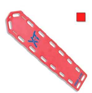 lot 28 image: NEW In Box Iron Duck Pro-Lite XT Spine Board Backboard  Lightweight design with seamless construction to prevent fluid entry  Supports 1,000 lbs with minimal flex Guaranteed 100% x-ray translucent bn hand holes. 3 New Straps Included