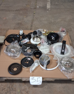 lot 35 image: HUGE LOT of Lighting, Ceiling Fans, Recessed Lights Misc Hampton Bay, Hunter, Progress Lighting, Plumbing, Kitchen & Bathroom Faucets, Showers, Valves and much MORE - For Parts - Sells GREAT on eBay