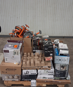 lot 14 image: HUGE LOT of Lighting, Ceiling Fans, Recessed Lights Misc Hampton Bay, Hunter, Progress Lighting, Plumbing, Kitchen & Bathroom Faucets, Showers, Valves and much MORE - For Parts - Sells GREAT on eBay