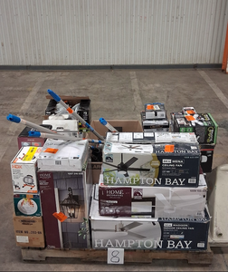 lot 8 image: HUGE LOT of Lighting, Ceiling Fans, Recessed Lights Misc Hampton Bay, Hunter, Progress Lighting, Plumbing, Kitchen & Bathroom Faucets, Showers, Valves and much MORE - For Parts - Sells GREAT on eBay