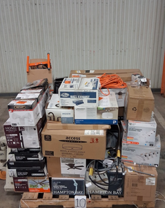 lot 10 image: HUGE LOT of Lighting, Ceiling Fans, Recessed Lights Misc Hampton Bay, Hunter, Progress Lighting, Plumbing, Kitchen & Bathroom Faucets, Showers, Valves and much MORE - For Parts - Sells GREAT on eBay