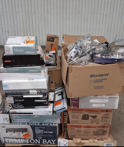 lot 13 image: HUGE LOT of Lighting, Ceiling Fans, Recessed Lights Misc Hampton Bay, Hunter, Progress Lighting, Plumbing, Kitchen & Bathroom Faucets, Showers, Valves and much MORE - For Parts - Sells GREAT on eBay