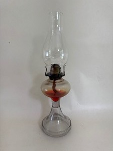 lot 13 image: Vintage Banner Glass Oil Lamp